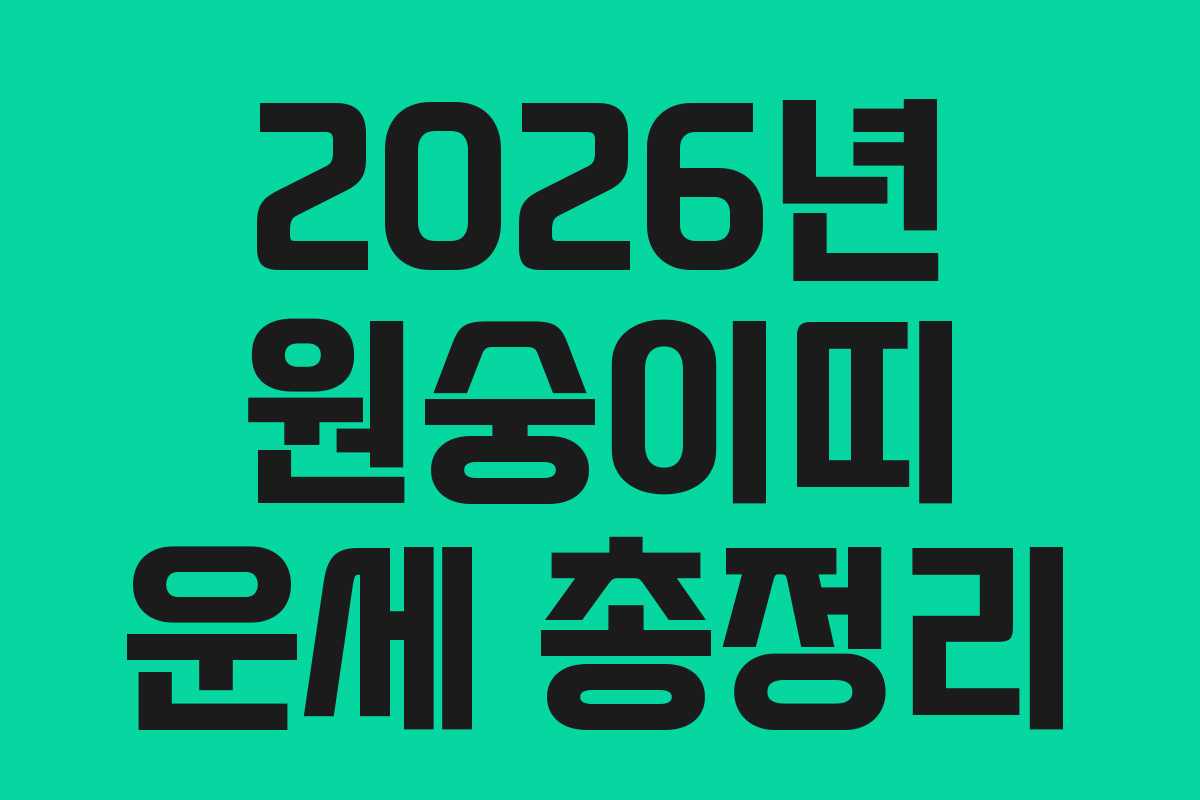 2026년 원숭이띠 운세 총정리
