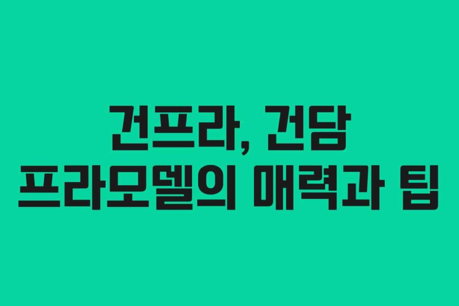 건프라, 건담 프라모델의 매력과 팁