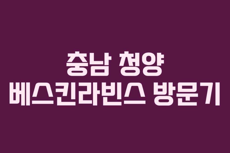 충남 청양 베스킨라빈스 방문기