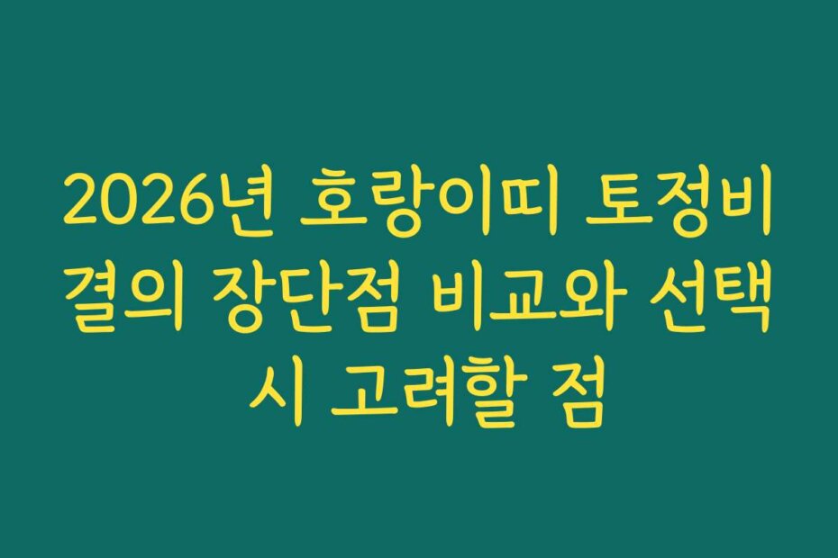 2026년 호랑이띠 토정비결의 장단점 비교와 선택 시 고려할 점