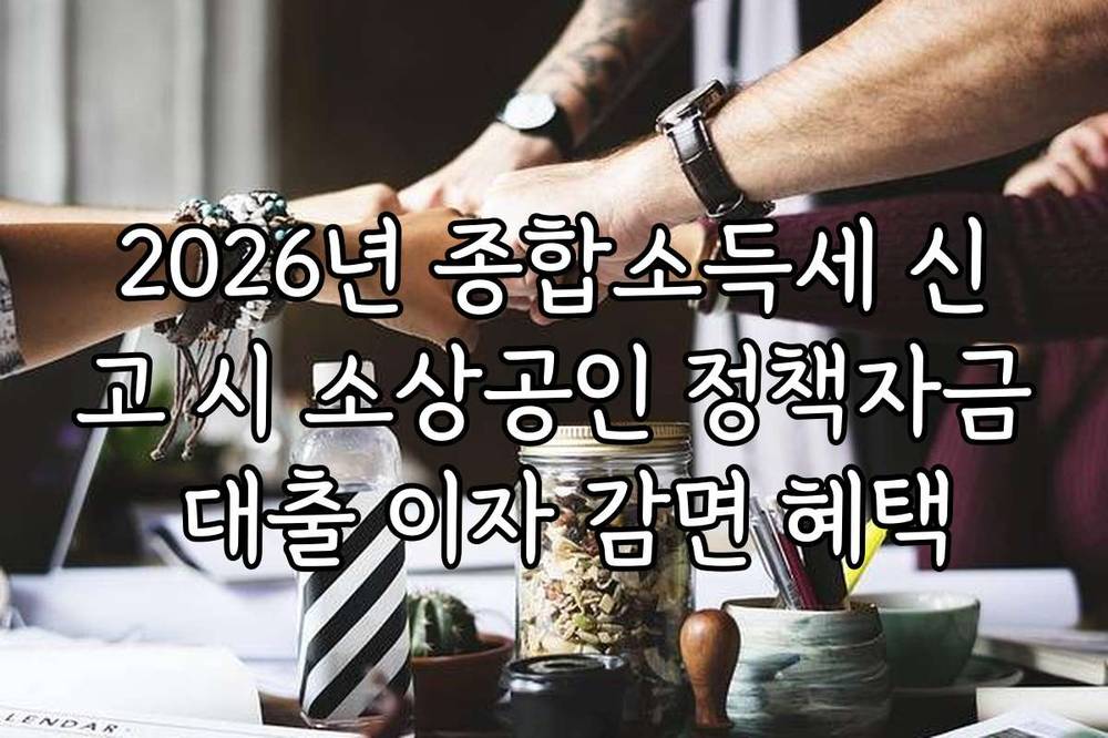 2026년 종합소득세 신고 시 소상공인 정책자금 대출 이자 감면 혜택