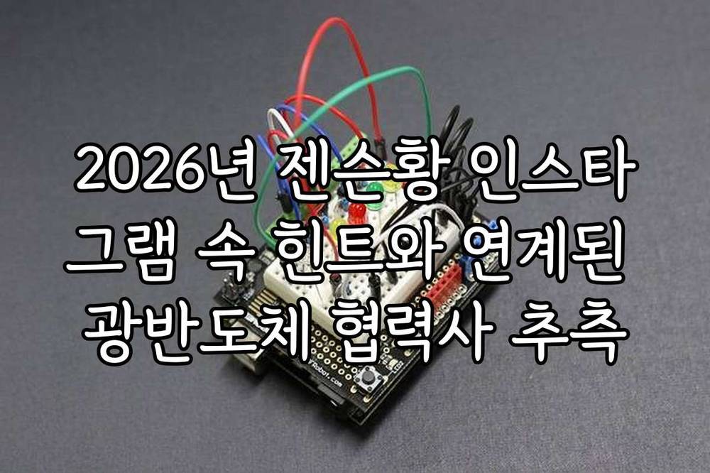 2026년 젠슨황 인스타그램 속 힌트와 연계된 광반도체 협력사 추측