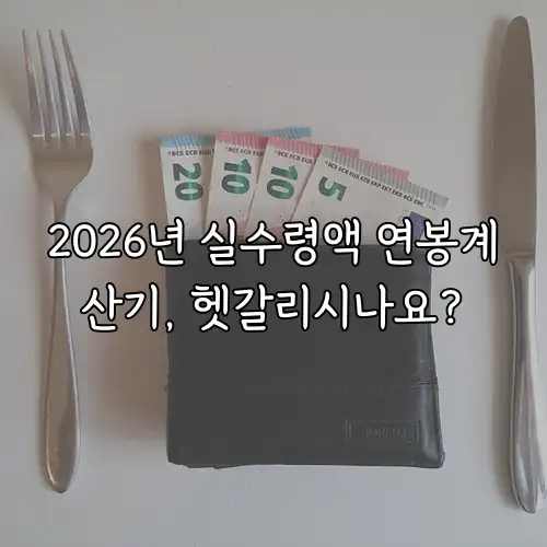2026년 실수령액 연봉계산기, 헷갈리시나요?