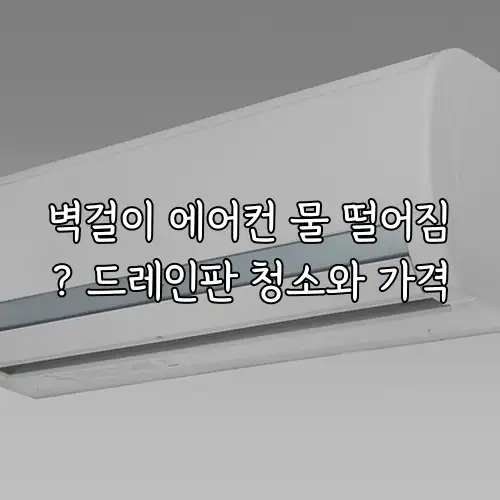 벽걸이 에어컨 물 떨어짐? 드레인판 청소와 가격