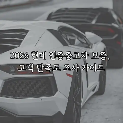2026 현대 인증중고차 보증, 고객 만족도 조사 가이드
