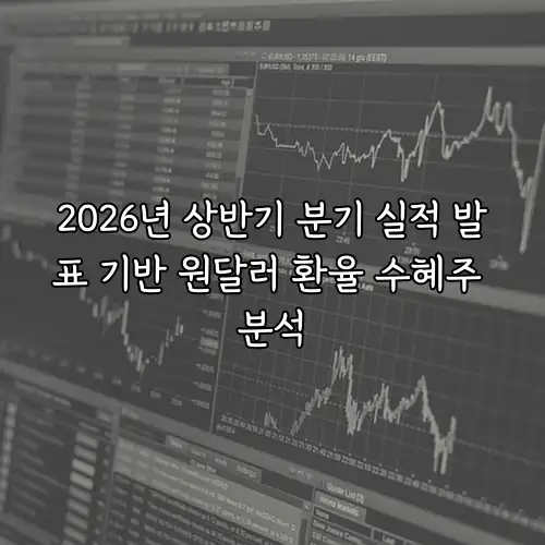 2026년 상반기 분기 실적 발표 기반 원달러 환율 수혜주 분석